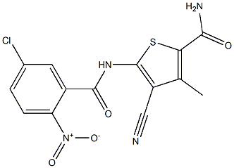 5-({5-chloro-2-nitrobenzoyl}amino)-4-cyano-3-methylthiophene-2-carboxamide|