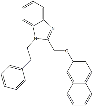 2-[(2-naphthyloxy)methyl]-1-(2-phenylethyl)-1H-benzimidazole Structure