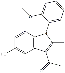 1-[5-hydroxy-1-(2-methoxyphenyl)-2-methyl-1H-indol-3-yl]ethanone,,结构式