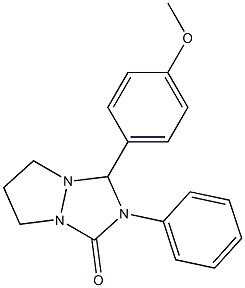 3-(4-methoxyphenyl)-2-phenyltetrahydro-1H,5H-pyrazolo[1,2-a][1,2,4]triazol-1-one 结构式