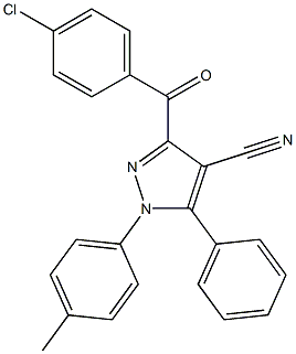 3-(4-chlorobenzoyl)-1-(4-methylphenyl)-5-phenyl-1H-pyrazole-4-carbonitrile|