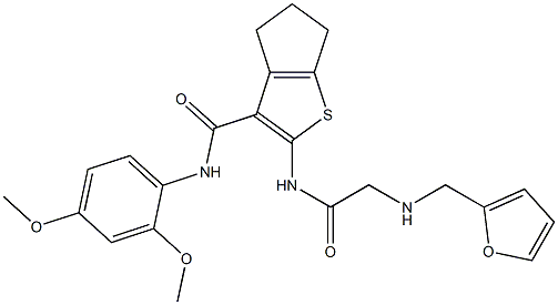 N-(2,4-dimethoxyphenyl)-2-({[(2-furylmethyl)amino]acetyl}amino)-5,6-dihydro-4H-cyclopenta[b]thiophene-3-carboxamide