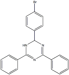 2-(4-bromophenyl)-4,6-diphenyl-1,2-dihydro-1,3,5-triazine,,结构式