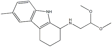 N-(2,2-dimethoxyethyl)-N-(6-methyl-2,3,4,9-tetrahydro-1H-carbazol-1-yl)amine Struktur