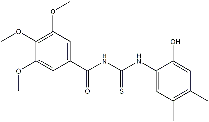N-(2-hydroxy-4,5-dimethylphenyl)-N'-(3,4,5-trimethoxybenzoyl)thiourea Structure