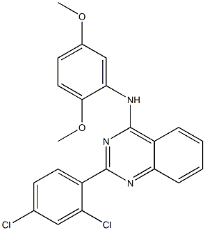 N-[2-(2,4-dichlorophenyl)-4-quinazolinyl]-N-(2,5-dimethoxyphenyl)amine|