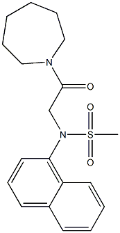 N-(2-azepan-1-yl-2-oxoethyl)-N-(1-naphthyl)methanesulfonamide Structure