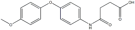 4-[4-(4-methoxyphenoxy)anilino]-4-oxobutanoic acid 化学構造式