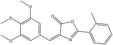 2-(2-methylphenyl)-4-(3,4,5-trimethoxybenzylidene)-1,3-oxazol-5(4H)-one Structure