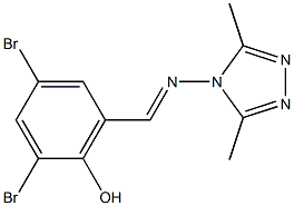 2,4-dibromo-6-{[(3,5-dimethyl-4H-1,2,4-triazol-4-yl)imino]methyl}phenol