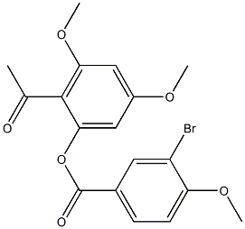 2-acetyl-3,5-dimethoxyphenyl 3-bromo-4-methoxybenzoate Structure
