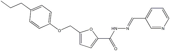 5-[(4-propylphenoxy)methyl]-N'-(3-pyridinylmethylene)-2-furohydrazide 结构式