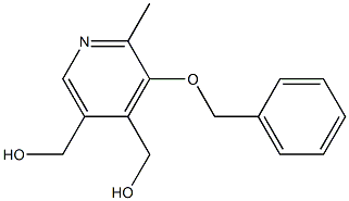 [3-(benzyloxy)-5-(hydroxymethyl)-2-methylpyridin-4-yl]methanol 化学構造式