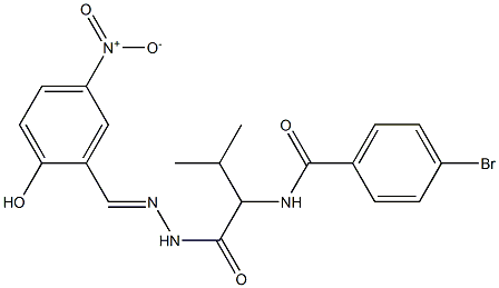 4-bromo-N-{1-[(2-{2-hydroxy-5-nitrobenzylidene}hydrazino)carbonyl]-2-methylpropyl}benzamide