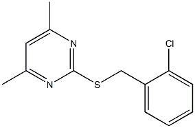 2-chlorobenzyl 4,6-dimethyl-2-pyrimidinyl sulfide Struktur