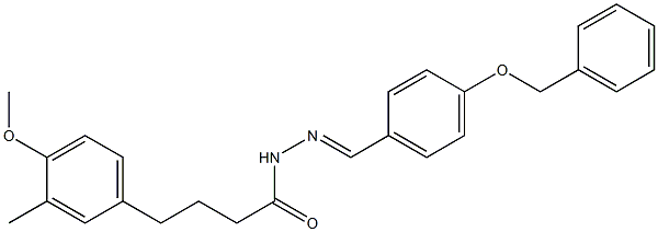 N'-[4-(benzyloxy)benzylidene]-4-(4-methoxy-3-methylphenyl)butanohydrazide 结构式