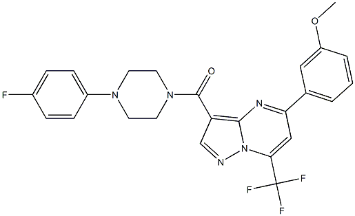 3-{[4-(4-fluorophenyl)-1-piperazinyl]carbonyl}-5-(3-methoxyphenyl)-7-(trifluoromethyl)pyrazolo[1,5-a]pyrimidine