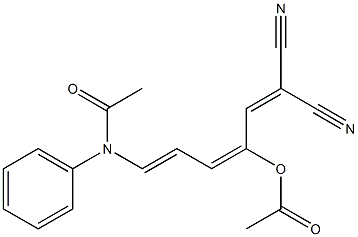 4-(acetylanilino)-1-(2,2-dicyanovinyl)-1,3-butadienyl acetate Structure