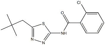 2-chloro-N-(5-neopentyl-1,3,4-thiadiazol-2-yl)benzamide Structure