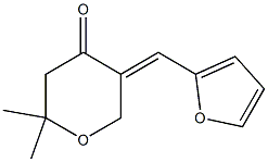 5-(2-furylmethylene)-2,2-dimethyltetrahydro-4H-pyran-4-one,,结构式