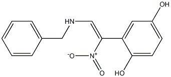 2-{2-(benzylamino)-1-nitrovinyl}-1,4-benzenediol Struktur