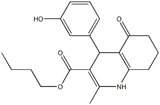  butyl 4-(3-hydroxyphenyl)-2-methyl-5-oxo-1,4,5,6,7,8-hexahydroquinoline-3-carboxylate