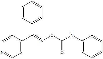 4-[{[(anilinocarbonyl)oxy]imino}(phenyl)methyl]pyridine Structure