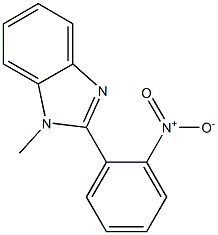 2-{2-nitrophenyl}-1-methyl-1H-benzimidazole 化学構造式