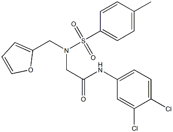  N-(3,4-dichlorophenyl)-2-{(furan-2-ylmethyl)[(4-methylphenyl)sulfonyl]amino}acetamide