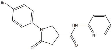 1-(4-bromophenyl)-5-oxo-N-(2-pyridinyl)-3-pyrrolidinecarboxamide