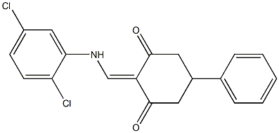 2-[(2,5-dichloroanilino)methylene]-5-phenylcyclohexane-1,3-dione Structure