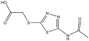 {[5-(acetylamino)-1,3,4-thiadiazol-2-yl]sulfanyl}acetic acid Struktur