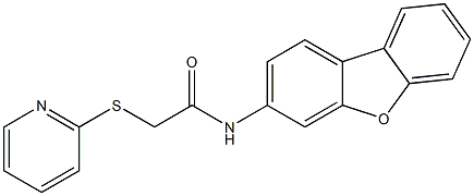 N-dibenzo[b,d]furan-3-yl-2-(2-pyridinylsulfanyl)acetamide Structure