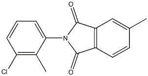 2-(3-chloro-2-methylphenyl)-5-methyl-1H-isoindole-1,3(2H)-dione 化学構造式