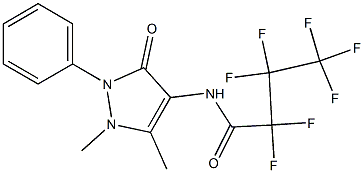 N-(1,5-dimethyl-3-oxo-2-phenyl-2,3-dihydro-1H-pyrazol-4-yl)-2,2,3,3,4,4,4-heptafluorobutanamide Structure