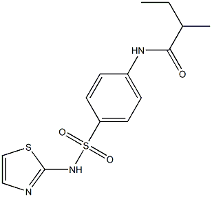 2-methyl-N-{4-[(1,3-thiazol-2-ylamino)sulfonyl]phenyl}butanamide Structure