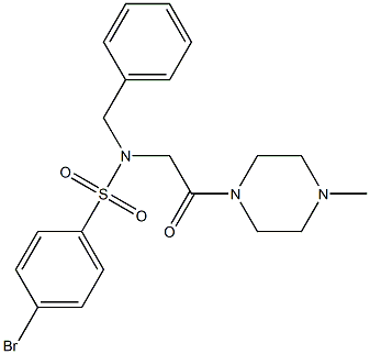 N-benzyl-4-bromo-N-[2-(4-methyl-1-piperazinyl)-2-oxoethyl]benzenesulfonamide Structure