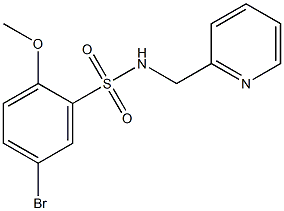 5-bromo-2-methoxy-N-(2-pyridinylmethyl)benzenesulfonamide Structure