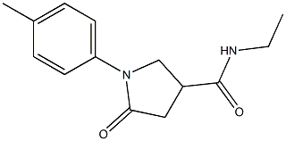 N-ethyl-1-(4-methylphenyl)-5-oxo-3-pyrrolidinecarboxamide,,结构式