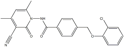  4-[(2-chlorophenoxy)methyl]-N-(3-cyano-4,6-dimethyl-2-oxo-1(2H)-pyridinyl)benzamide