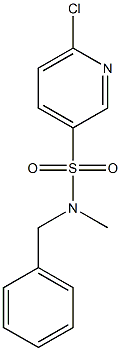 N-benzyl-6-chloro-N-methyl-3-pyridinesulfonamide 化学構造式