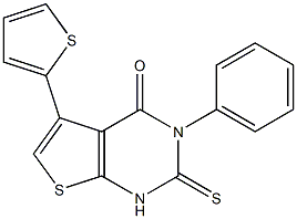 3-phenyl-5-(2-thienyl)-2-thioxo-2,3-dihydrothieno[2,3-d]pyrimidin-4(1H)-one Structure