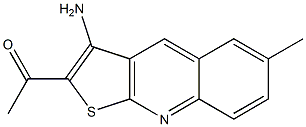 1-(3-amino-6-methylthieno[2,3-b]quinolin-2-yl)ethanone 结构式