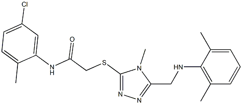 N-(5-chloro-2-methylphenyl)-2-({5-[(2,6-dimethylanilino)methyl]-4-methyl-4H-1,2,4-triazol-3-yl}sulfanyl)acetamide