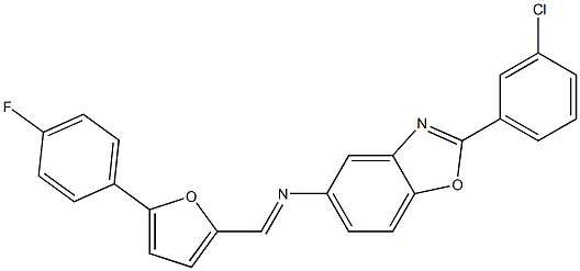 2-(3-chlorophenyl)-N-{[5-(4-fluorophenyl)-2-furyl]methylene}-1,3-benzoxazol-5-amine 结构式