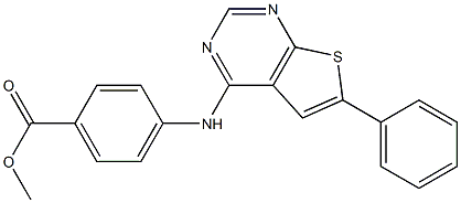 methyl 4-[(6-phenylthieno[2,3-d]pyrimidin-4-yl)amino]benzoate Structure