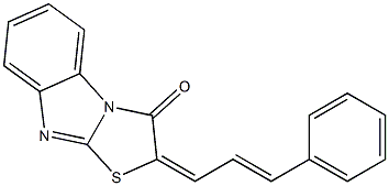 2-(3-phenyl-2-propenylidene)[1,3]thiazolo[3,2-a]benzimidazol-3(2H)-one Struktur