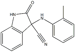 2-oxo-3-(2-toluidino)indoline-3-carbonitrile Struktur