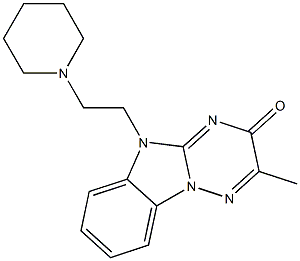 2-methyl-5-[2-(1-piperidinyl)ethyl][1,2,4]triazino[2,3-a]benzimidazol-3(5H)-one 化学構造式