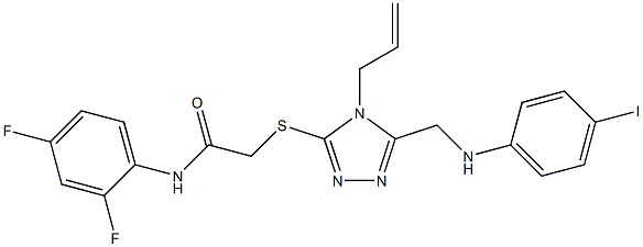  2-({4-allyl-5-[(4-iodoanilino)methyl]-4H-1,2,4-triazol-3-yl}sulfanyl)-N-(2,4-difluorophenyl)acetamide